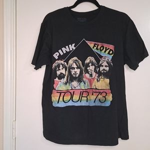 Pink Floyd Dark Side of the Moon Tour '73 Tee (Black, Small)